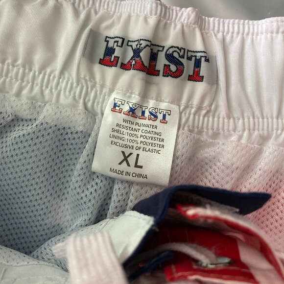 EXIST Patriotic American Flag Swim Trunks/Board Shorts Mesh Lined Men XL July - Picture 2 of 13